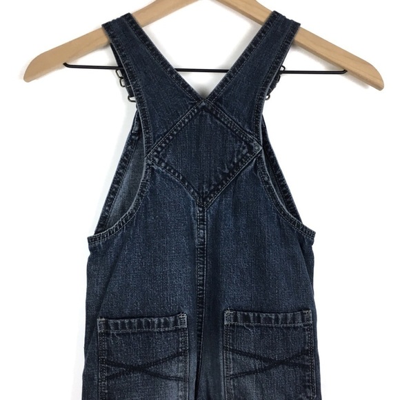 OSHKOSH Overalls Genuine Kids Long Pants Dark Wash Distressed Denim Size 4T - Picture 5 of 8